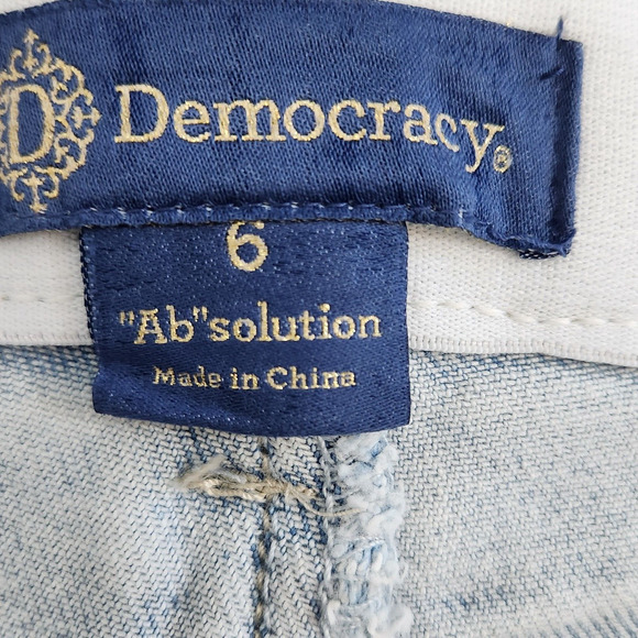 Democracy Women's "Ab"Solution Jeans Baggy Relaxed Fit Crop Cotton Blend Size 6 - Picture 9 of 12